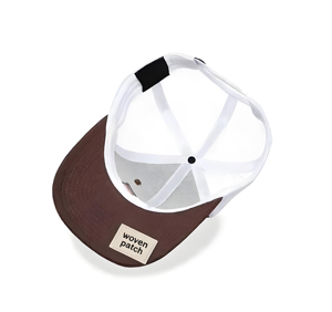 Casquette Trucker à Patchs Tissés Marron avec Dos en Maille, 6 Panneaux, Réglable, Unisexe, Décontractée, Printemps-Été - Product Image 3