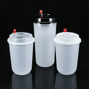 12oz 16oz 24oz Plastic U Shape Cup Popular Selling Disposable Customized Logo Bubble Tea PP U Shape Cup