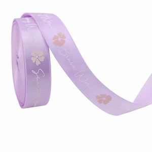 Ruban en satin imprimé sur le thème de la fête des mères, de luxe, 1,6 cm, 10 yards, durable, pour emballer des cadeaux et décorer des bouquets - Product Image 4