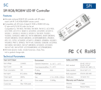 Контроллер SKYDANCE 5-24VDC RF SPI для RGB/RGBW светодиодов, диммер для светодиодных лент SC