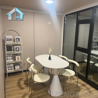 Casa Contenedor de Acero Prefabricada de 20 Pies, 1 Dormitorio, Clínica Móvil, Oficina con Baño, Ducha, Entrada, Construcción, Uso de Emergencia