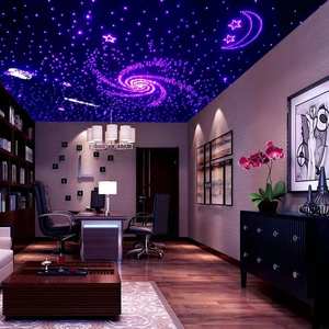 Panneau acoustique de plafond en fibre de polyester Starlight personnalisé avec lumières LED pour <span class=keywords><strong>home</strong></span> cinéma - Product Image 2