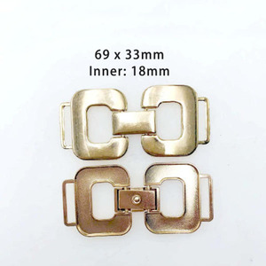 Accessoires métalliques pour sous-vêtements avec boucles en alliage de zinc personnalisées, crochets décorés par placage, boutons pour chaussures, boucles pour sacs - Product Image 1