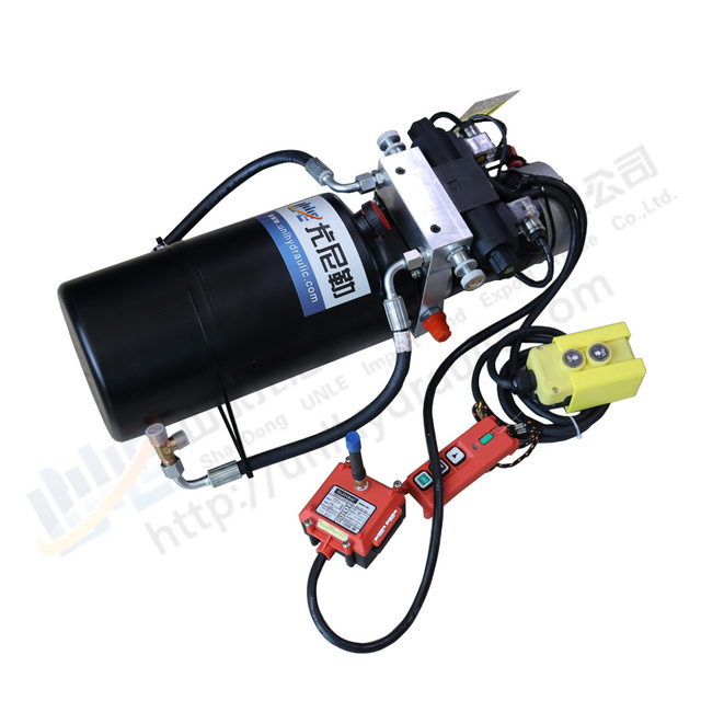 24V 12V Customized 2Kw Remote Control Power Pack Hydraulic Pump Unit for Truck Ramp