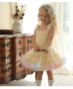 Robe Tutu <span class=keywords><strong>Princesse</strong></span> à Bretelles pour Filles, Modèle Été 2026, avec Jupe en Tulle à Volants et Effet Gâteau, pour 1-6 ans - Product Image 4