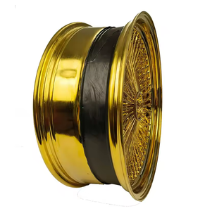 Jantes en alliage d'acier chromées or <span class=keywords><strong>à</strong></span> rayons multiples <span class=keywords><strong>de</strong></span> 13 <span class=keywords><strong>à</strong></span> 22 pouces, personnalisables (PCD, déport) pour voitures particulières - Vente en gros - Product Image 3