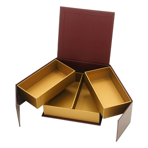 Sang Trọng Biểu Tượng Tùy Chỉnh 2 Hai Lớp Trượt Giấy Từ Các Tông <span class=keywords><strong>Mooncake</strong></span> Tráng Miệng Bánh Bao Bì Hộp Cho Thực Phẩm - Product Image 1