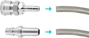 Conector Neumático de Acero, Presión de 2 MPA, SP PP PP20/30/40 SP20 SP30 SP40 Tipo C, Acoplamiento Rápido Autoblocante - Product Image 6