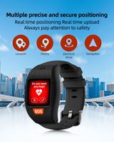Allarme Rilevamento Cadute, Tracker del Sonno, Activity Tracker Quadrato, Braccialetto da Caviglia, Monitoraggio Anziani, Smartwatch Dual SIM GPS IP67