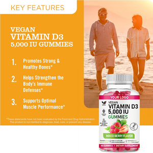 Gomitas de Vitamina D3 con Sabor a Bayas, 5000 UI, Marca Privada OEM al por Mayor, para la Salud Ósea y el Apoyo Inmunológico para Mujeres - Product Image 4