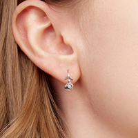 Boucles d'oreilles créoles en argent sterling 925 étincelantes Calla Lily Crochets d'oreille en forme de fleur brillante à la mode