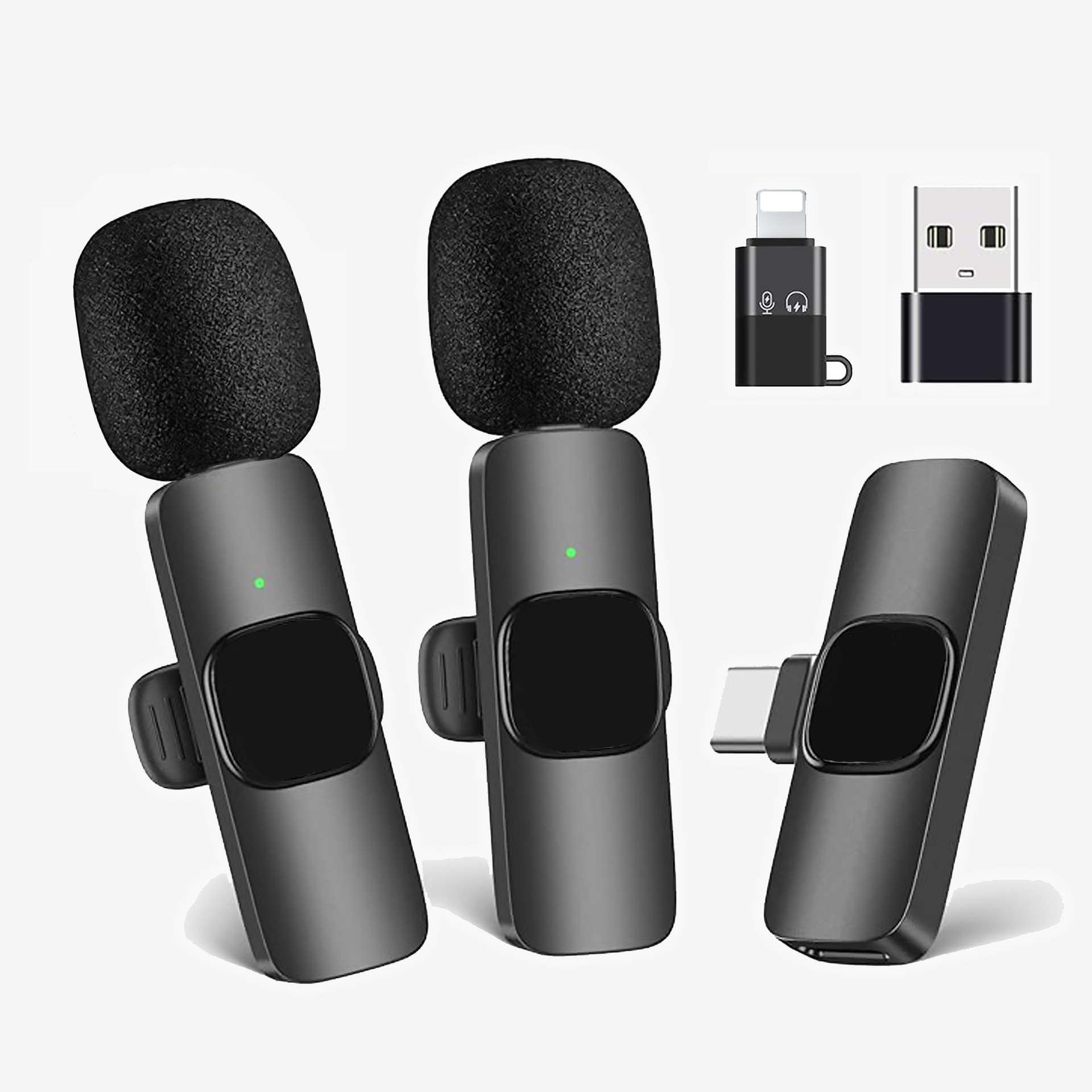 Micrófono * 2, receptor * 1, adaptador Lightning * 1, adaptador USB * 1