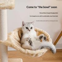 En gros, Arbre à chat multi-niveaux grand et moderne en bois et sisal, avec griffoir, meuble et maisonnette de jeu pour chats d'intérieur