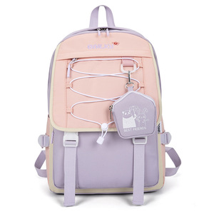 <b>Simple</b> Fashion Casual Oxford Polyester Lining Waterproof Large Capacity Sports Outdoor College-style <b>Backpack</b> - Product Image 1