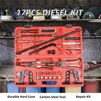 Kit d'outils professionnel pour la réparation de culasses de moteurs à 8, 16 et 24 soupapes, comprenant un compresseur de ressort de soupape et un outil de démontage/installation.