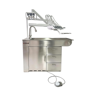Unità di Trattamento Dentale Veterinario, Postazione Dentale All-in-One con Compressore d'Aria Silenzioso in Acciaio Inox 304 per Cliniche Veterinarie - Product Image 6