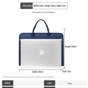 Sac pour ordinateur portable en polyester imperméable, mallette d'affaires, antichoc, décontracté, grand, souple, unisexe, pour hommes, de haute qualité, avec fermeture éclair - Product Image 6