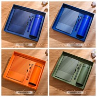 Carnet A5 promotionnel personnalisé avec stylo, gourde isotherme, couverture en PU – Articles cadeaux souvenirs pour événements d'entreprise