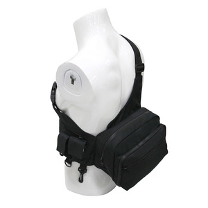Sac de pêche à la taille avec sangle réglable en tissu Oxford, multi-usages, pour usage extérieur, pour homme, noir - Product Image 1