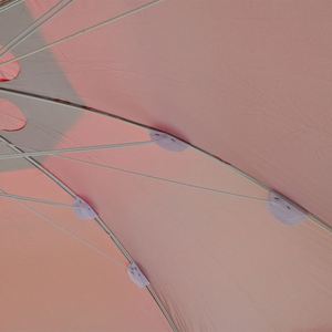 Parasol de jardin double auvent 140 cm en tissu argenté anti-UV, résistant au vent et imperméable pour la plage - Product Image 4