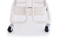 Chariot de rangement à roulettes 3 niveaux en métal blanc crème, écologique et moderne, pour la maison, le bureau, le salon, la salle de bain et la cuisine