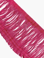 Frange en chaînette de 20 cm (8 po) en nylon double fil, soyeuse et épaisse, pour rideaux, décorations de mariage et vêtements - Vente en gros