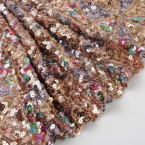 Cầu Vồng <span class=keywords><strong>Sequin</strong></span> Vải Trim Bán Buôn Hình Chữ Nhật Thiết Kế Tulle <span class=keywords><strong>Sequin</strong></span> Thêu Vải Ren - Product Image 5