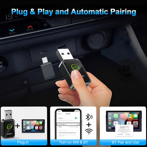 Mini adaptador inalámbrico 2 en 1 Carplay Android Auto para Apple Carplay Oem Carplay Ai Box Plug and Und Play Carwireless Dongle - Product Image 4