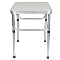 Table pliante portable rectangulaire en aluminium réglable et durable pour camping, randonnée et pique-nique, vente en gros de l'usine Feistel