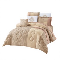 Parure de lit de luxe 7 pièces à volants floraux plissés, en microfibre, patchwork, résistante aux plis et aux décolorations, idéale pour le printemps