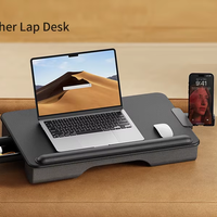 Bureau pour ordinateur portable avec repose-poignet rembourré Convient à un bureau pour ordinateur portable de 17 pouces avec support pour téléphone et tablette