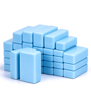 Nouvelles Tuiles de Mahjong en Acrylique Bleu Pastel Solides et Luxueuses, Blocs de Mahjong Vides, Gravure Laser Personnalisée, Jeu de Table Moderne