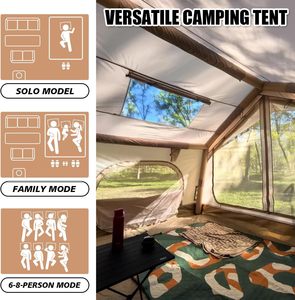 Carpas Inflables para Acampar, Carpa Inflable de Lujo para 6-8 Personas con Puerto de Aire Acondicionado, Carpa Inflable <span class=keywords><strong>Port</strong></span>átil de Fácil Instalación - Product Image 2