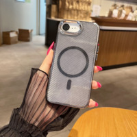 Casing iPhone 16 E Magnetik Transparan Anti Benturan