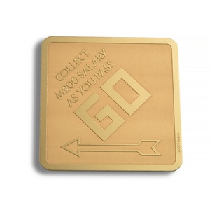 ที่รองแก้วโลหะลายโลโก้แบบนูน ดีไซน์สั่งทำพิเศษ สำหรับกาแฟ ขายดี หรูหรา - Product Image 1