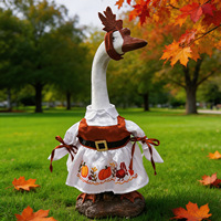 Tenue de dinde de Thanksgiving, costume de dinde pèlerin d'automne avec chapeau, décoration de jardin d'automne, vêtements pour dinde de porche