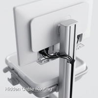 Faites confiance au chariot de travail mobile robuste pour ordinateur médical de type chariot d'hôpital de Keling Medical