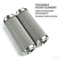 Cartouche filtrante plissée en acier inoxydable pour filtre à air moteur avec haute précision, haute densité, excellente performance de filtration