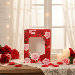 Sacchetto regalo con finestra aperta 10.2 \ "X6 \" X13.3 \ "144 pz/CS forniture per san valentino - Product Image 3