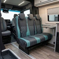 Asiento Cama para Autocaravana de 2 Personas con Riel Deslizante, Sofá Cama Convertible para Autocaravana, Conversión de Autocaravana OEM