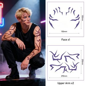 K-pop <span class=keywords><strong>Anime</strong></span> Girl Group k pop cacciatori di demoni accessori per feste accessori per <span class=keywords><strong>tatuaggi</strong></span> temporanei per Cosplay - Product Image 6