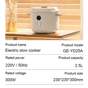 Appareils ménagers 1L <span class=keywords><strong>Mijoteuse</strong></span> électrique Céramique Céramique blanche <span class=keywords><strong>Mijoteuse</strong></span> électrique <span class=keywords><strong>Mijoteuse</strong></span> Soupe Cuisson - Product Image 6