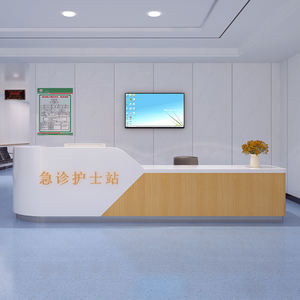 L-tipo moderno hospital front <span class=keywords><strong>desk</strong></span> enfermeira estação recepção contador feito-à-medida durável & multi-função - Product Image 1