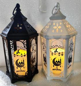Islamic Style Ramadan LED Inflatable <strong>Lantern</strong> Eid Mubarak Durable Eco-friendly Large Decorative Hanging Lamp White/Black - Product Image 5