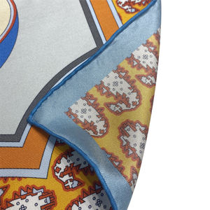 맞춤형 디지털 인쇄 실크 스카프 도매 정통 실크 능 직물 50cm 90cm 헤드 스카프 여성용 벌크 스퀘어 스카프 - Product Image 2