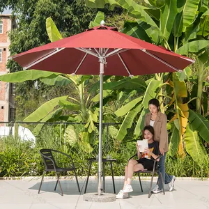 Hot Sale Factory Price Center Pole Aluminum Parasol Outdoor Garden Market Umbrella For Table Set