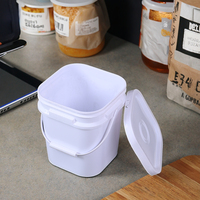 Vente en gros de seaux carrés recyclables de 5L, 10L, 12L, 16L, 20L, de qualité alimentaire, pour le stockage du vin, du miel, du gaz, en PP et en métal