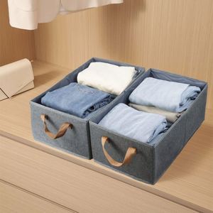 Boîte de rangement pour armoire, tiroir de rangement en tissu pour la maison, panier pliable pour vêtements et pantalons, sac de rangement pour sous-vêtements, boîte de tri - Product Image 5