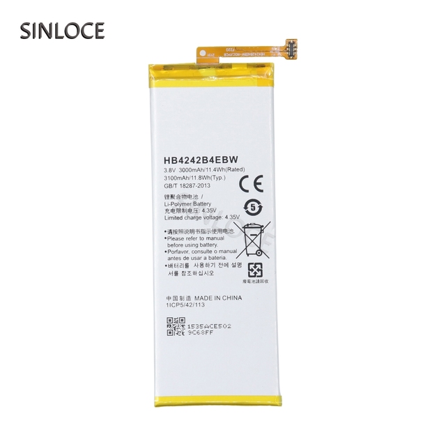 SINLOCE Wholesale High Quality Production Mobile Cell Phone Battery Factory for HUAWEI Honor 6/HB4242B4EBW