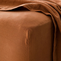 Drap-housse 100 % lin, poche profonde, housse de matelas, lin français naturel, lavé à la pierre, style campagnard, doux et respirant
